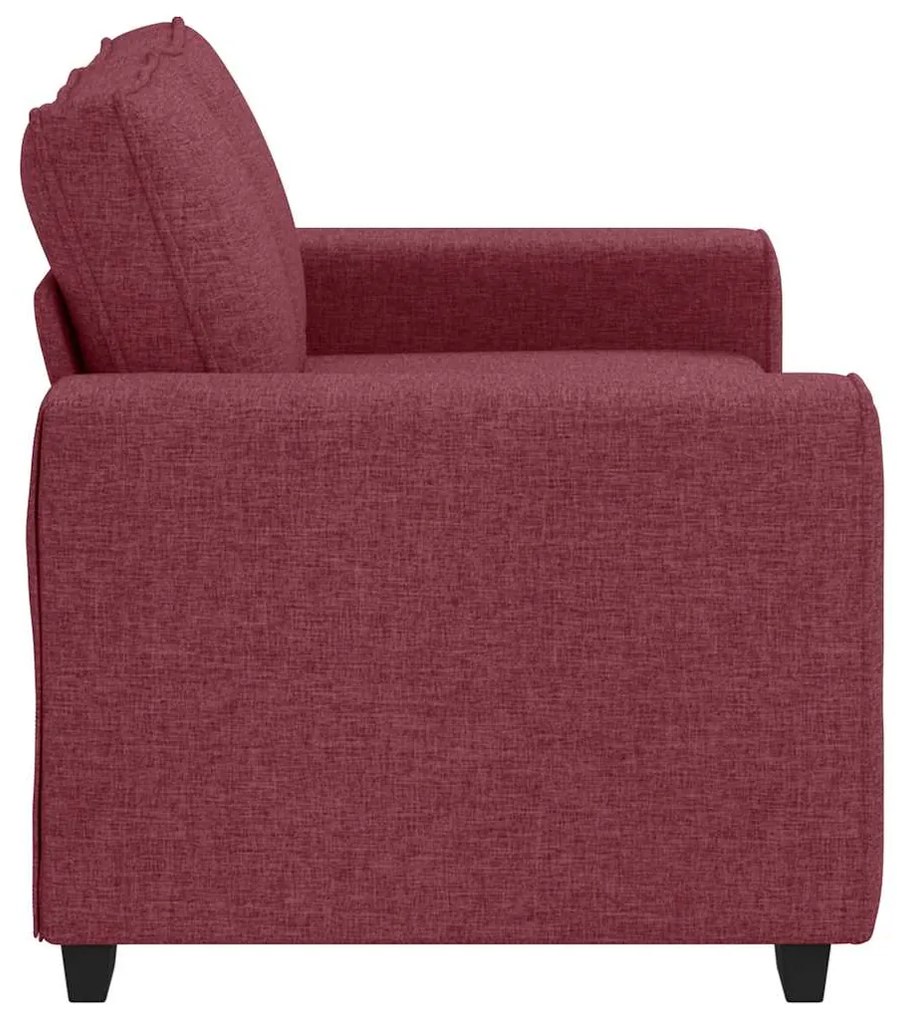 Sofá de 2 lugares tecido 120 cm vermelho tinto