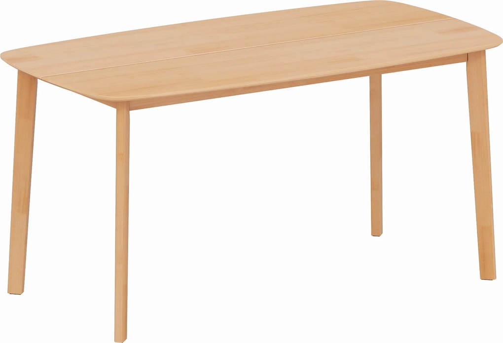 HOMCOM Mesa de jantar retangular para 6 pessoas mesa de cozinha 150 cm em madeira maciça 150 x 80 x 76 cm madeira natural | Aosom Portugal