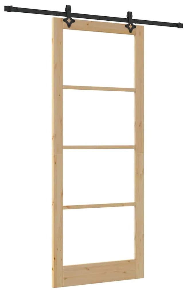Porta Corrediça vidaXL com Conjunto de Hardware 'ORKDAL'Madeira Sólida