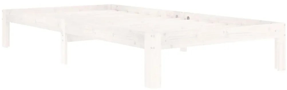 Estrutura de cama 100x200 cm pinho maciço branco