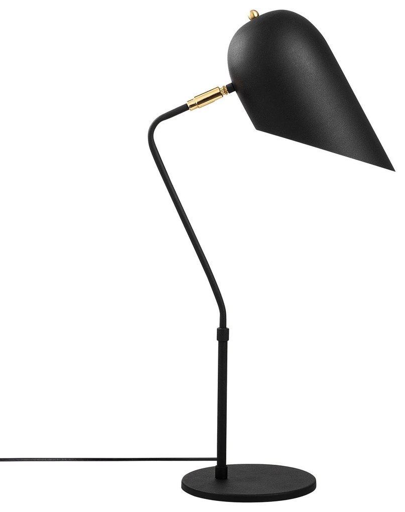 Candeeiro de Mesa Kesik – Preto e Dourado – 12 x 30 cm