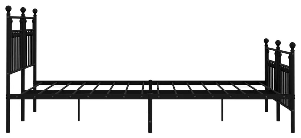 Estrutura de cama sem colchão com pés 180x200 cm preto