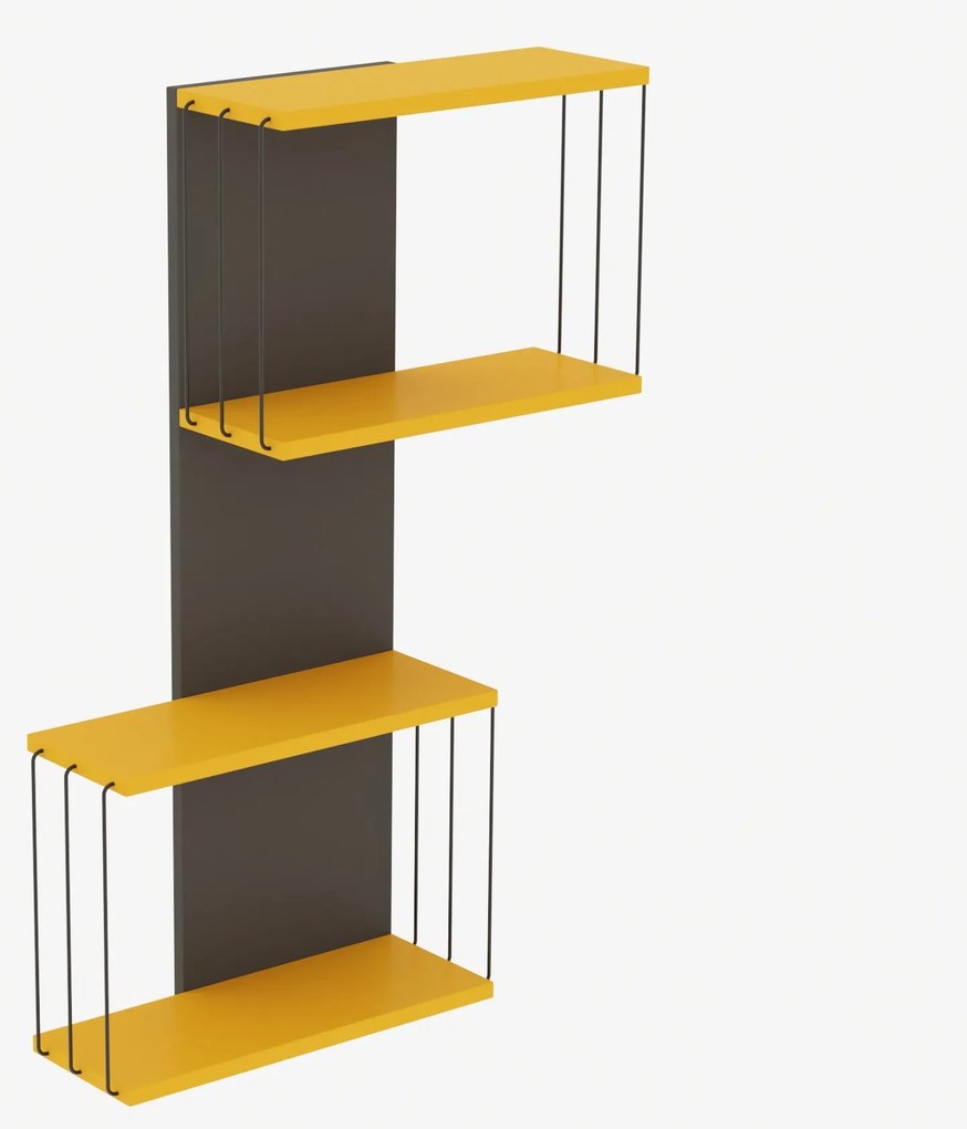 Estante de Parede Destan – Amarela – 65x96x19 cm
