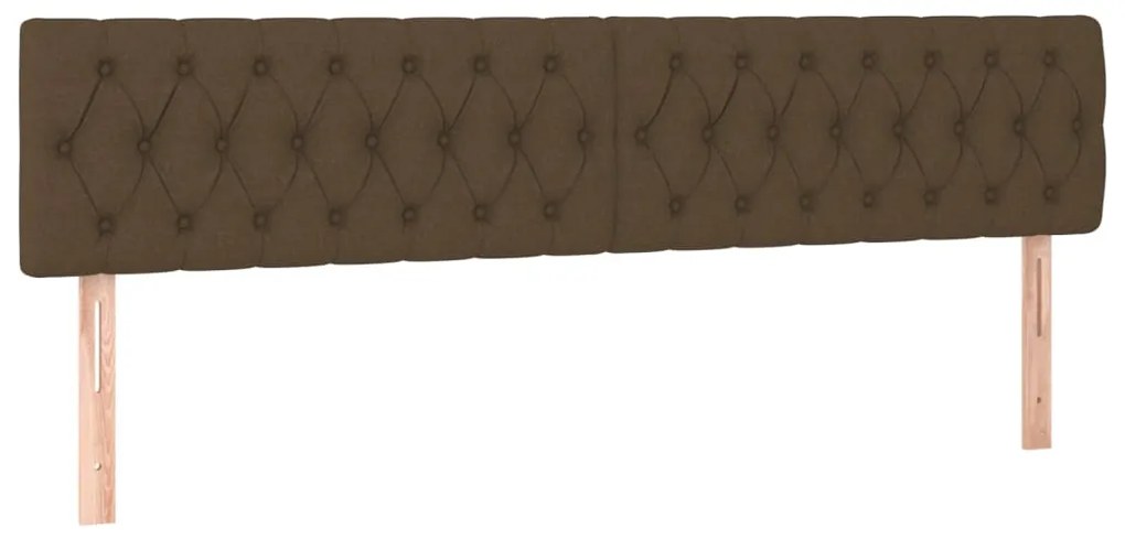 Cama boxspring com colchão 120x190 cm tecido castanho-escuro