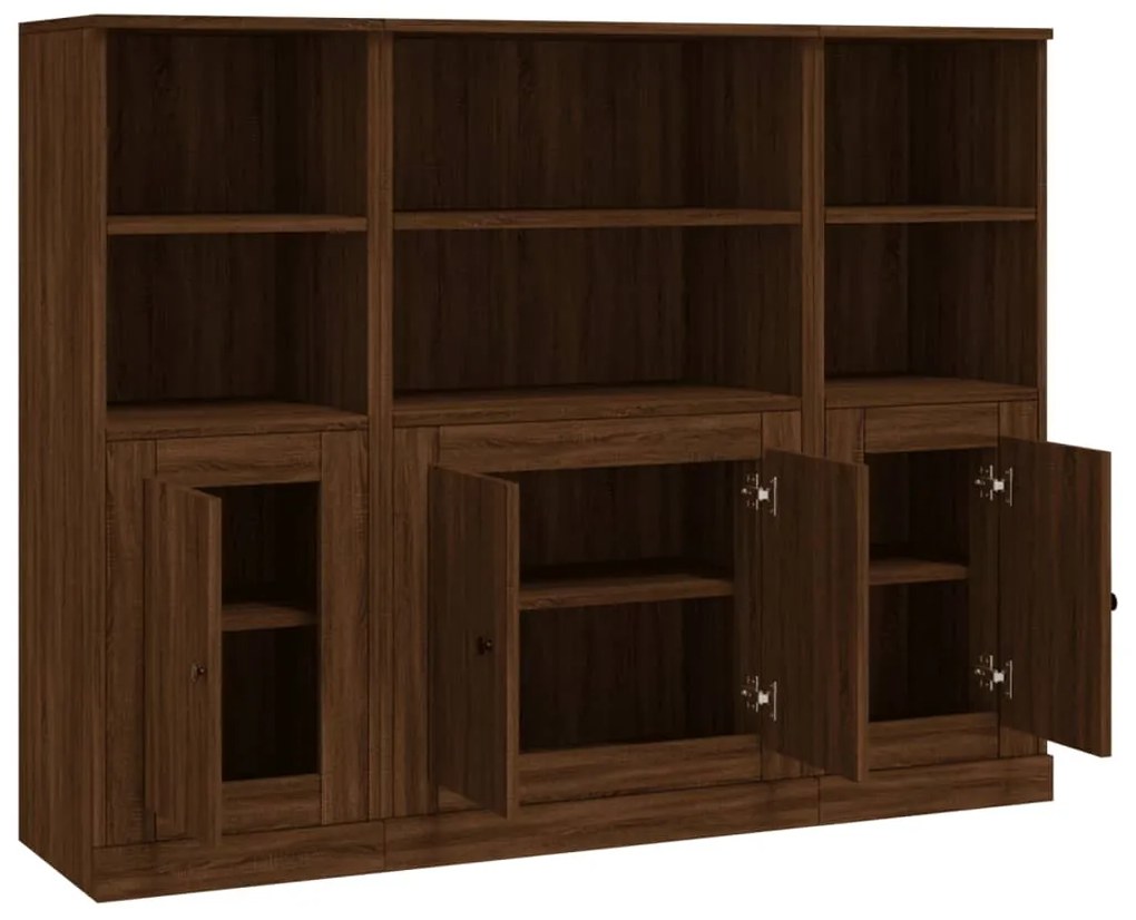 Aparador/Louceiro Pietra de 130 cm - Nogueira - Design Minimalista