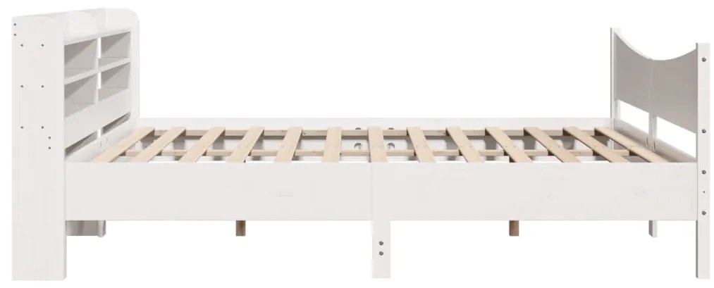 Estrutura de cama com cabeceira 180x200cm pinho maciço branco