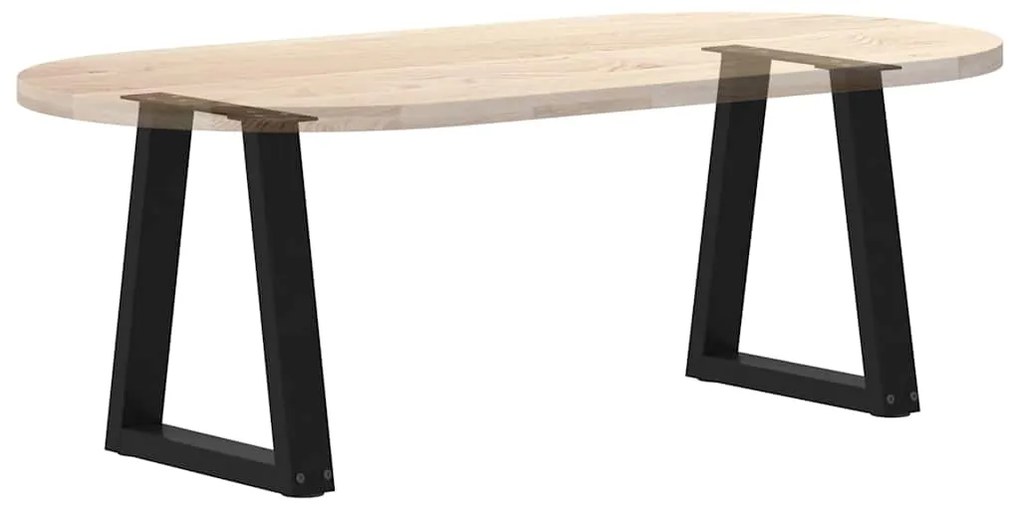 Pés para mesa de centro em V 2 peças preto 28x(42-43,3) cm aço
