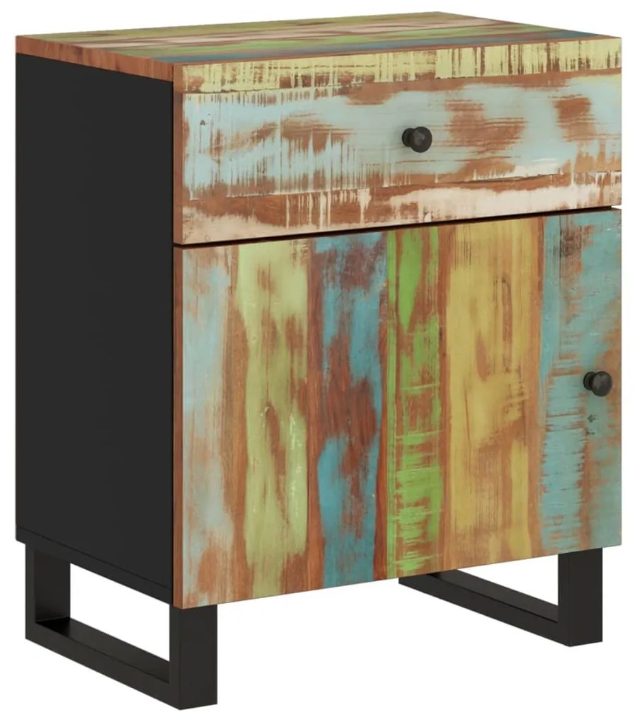 Mesa cabeceira 50x33x60 cm madeira recuperada maciça/derivados