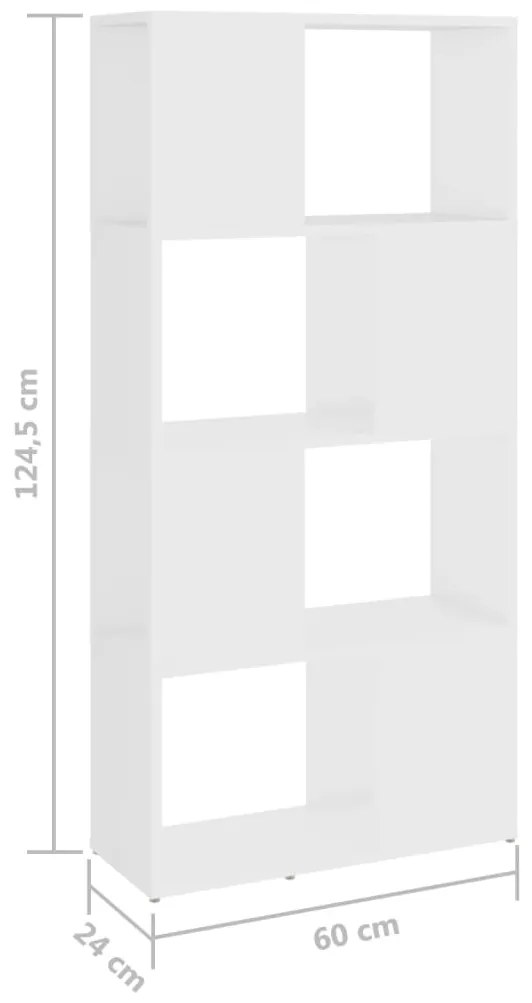 Estante/divisória 60x24x124,5 cm contraplacado branco
