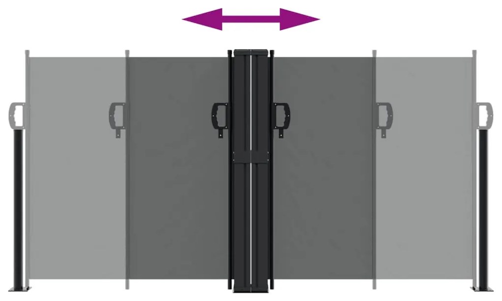 Toldo lateral retrátil 120x1200 cm antracite