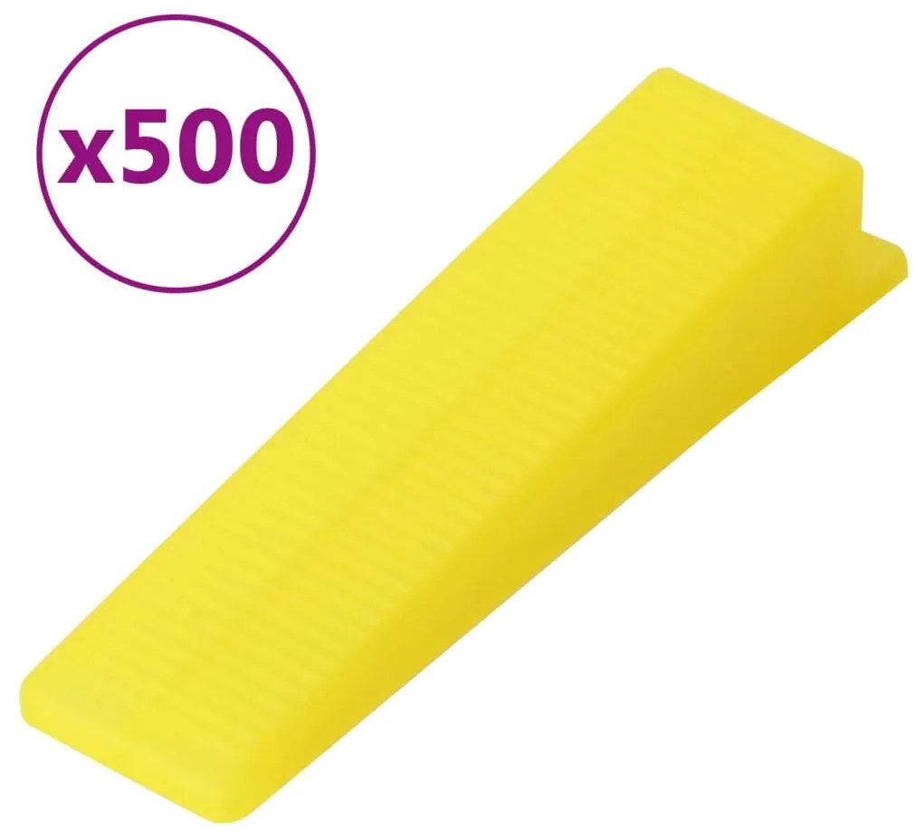 vidaXL Cunhas niveladoras de ladrilhos 500 pcs