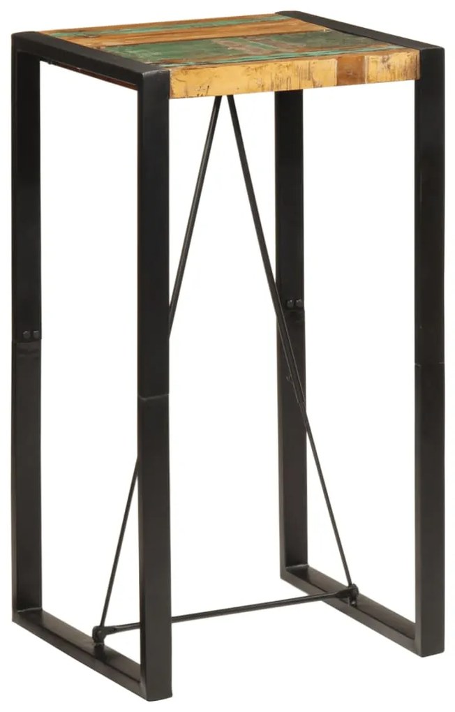Mesa de bar 60x55x110 cm madeira recuperada maciça