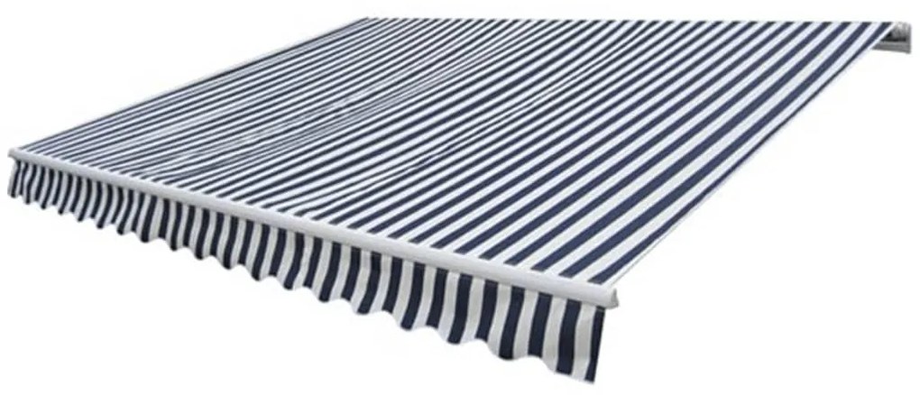 vidaXL Toldo dobrável manual 300 cm azul/branco