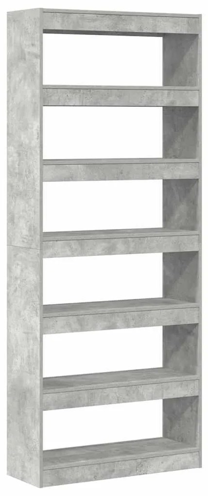 Armário/Divisor de Ambiente Cinza Betão 80x30x198 cm