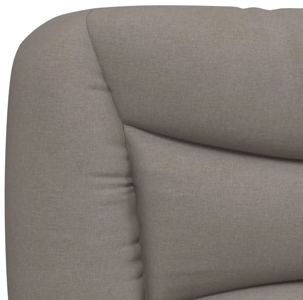 Cama sem colchão 200x200 cm tecido cinzento-acastanhado