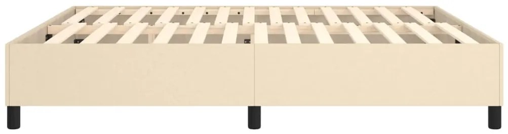 Estrutura de cama sem colchão 180x200 cm tecido cor creme