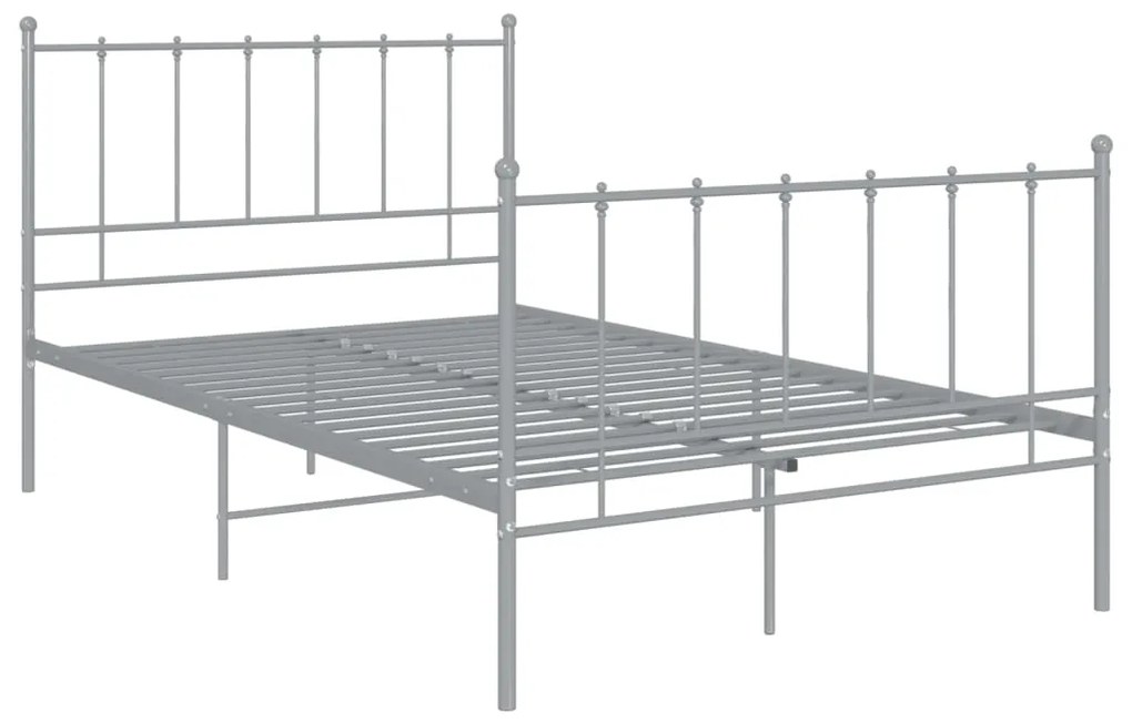 Estrutura de cama 120x200 cm metal cinzento