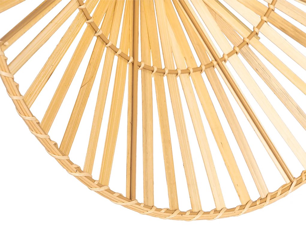 Candeeiro de parede oriental preto com bambu natural - Pua