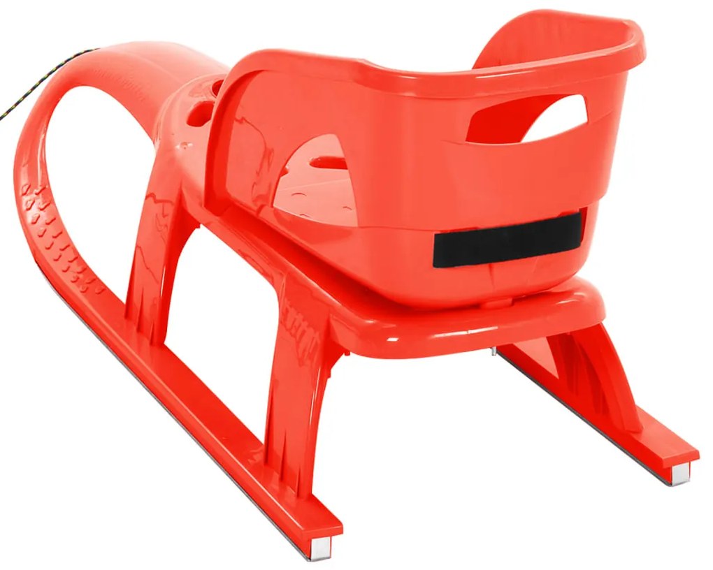 Trenó com assento 102,5x40x23 cm polipropileno vermelho