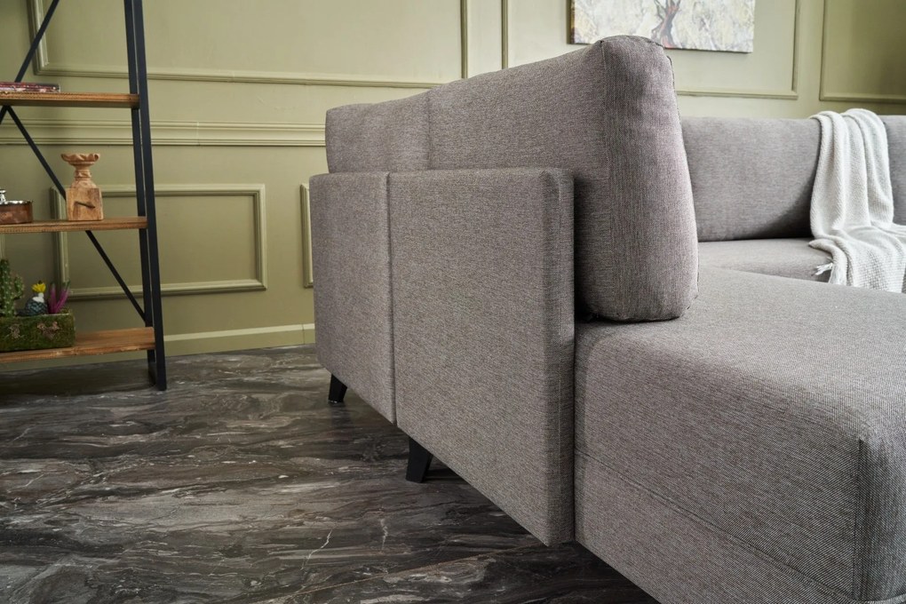 Sofá-Cama de Canto Eris – Castanho – 300 cm x 78 cm x 202 cm