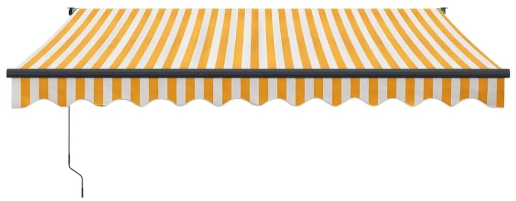 Toldo retrátil automático 3x2,5 m amarelo e branco