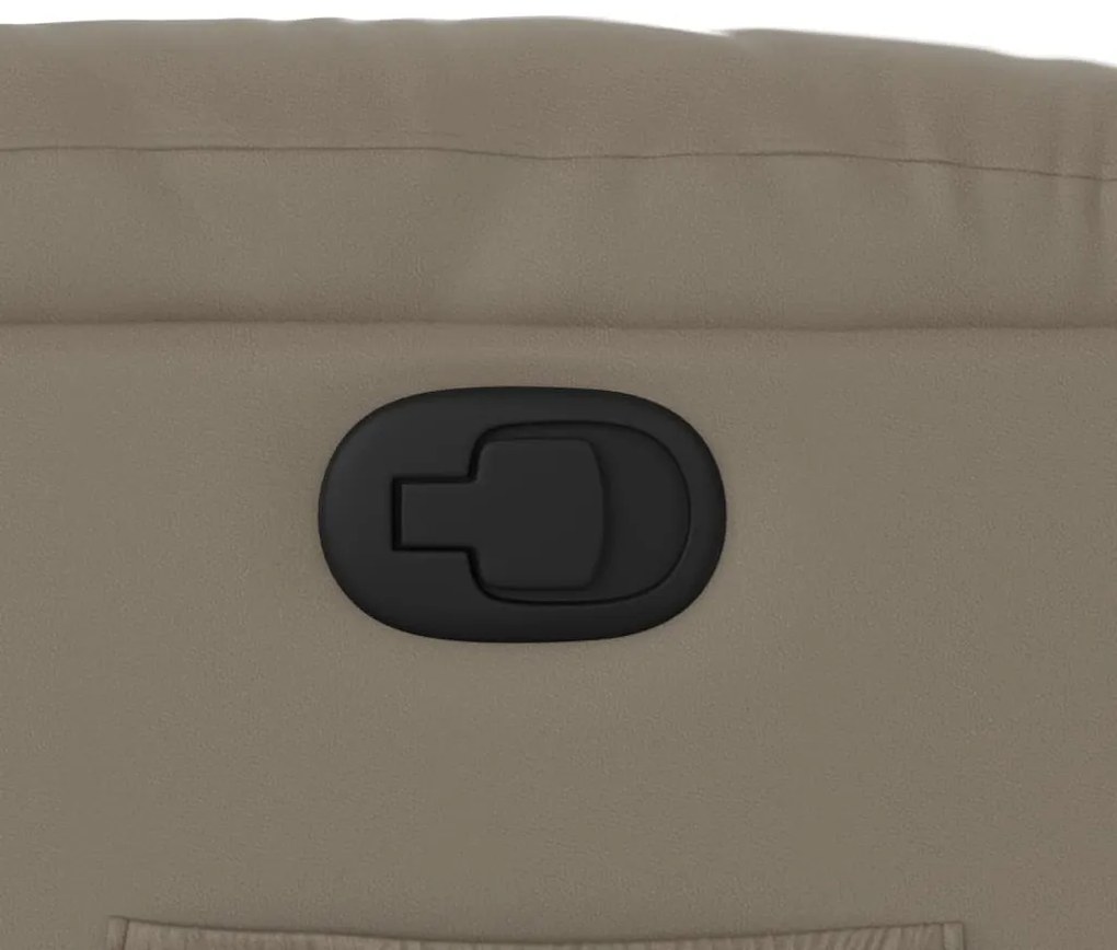 Poltrona reclinável couro artificial cor cappuccino