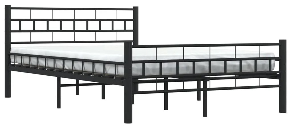 Estrutura de cama 140x200 cm aço preto