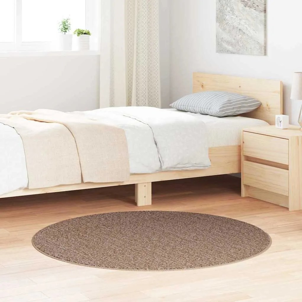 vidaXL Tapete Castanho 120 x 120 cm Polipropileno