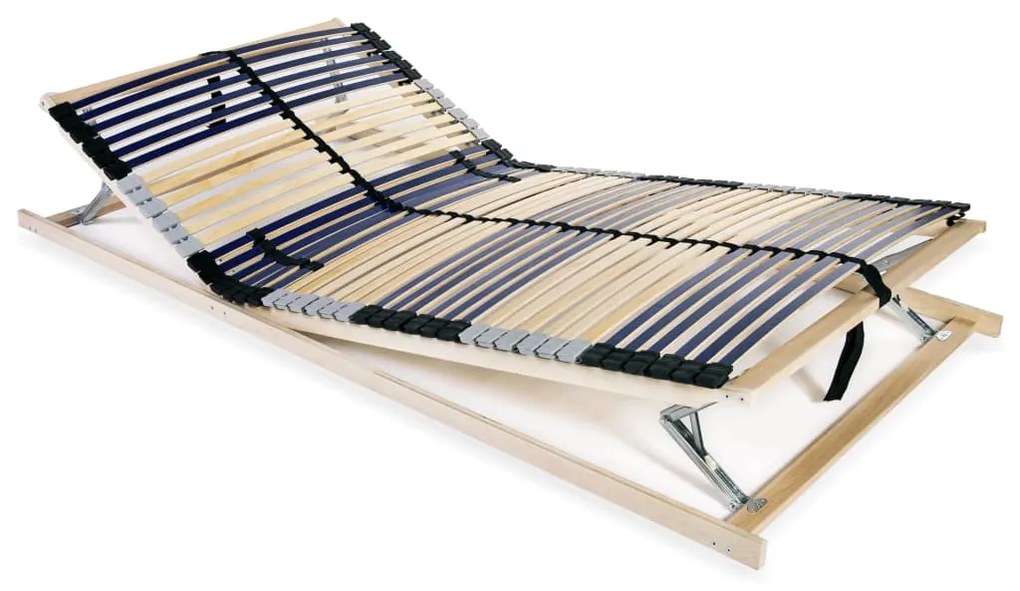 vidaXL Estrado de ripas com 42 ripas 7 zonas 140x200 cm