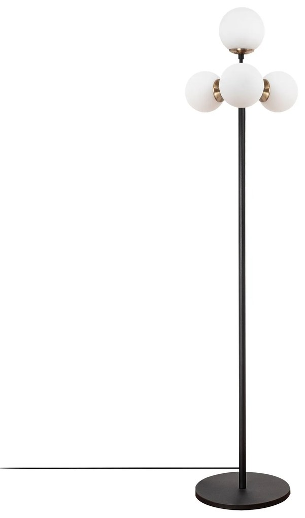 Candeeiro de Pé Akkas – Preto e Branco Antigo – 48 x 48 x 163 cm