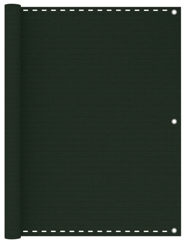 Tela de varanda 120x300 cm PEAD verde-escuro
