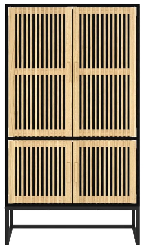 Aparador alto 70x35x125 cm derivados de madeira preto