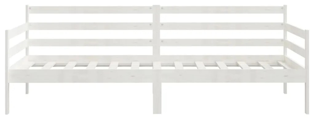 Sofá-cama 90x200 cm madeira de pinho maciça branco