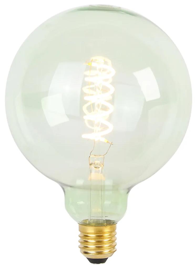 Lâmpada de filamento espiral LED regulável E27 G125 verde 4W 180 lm 1800K