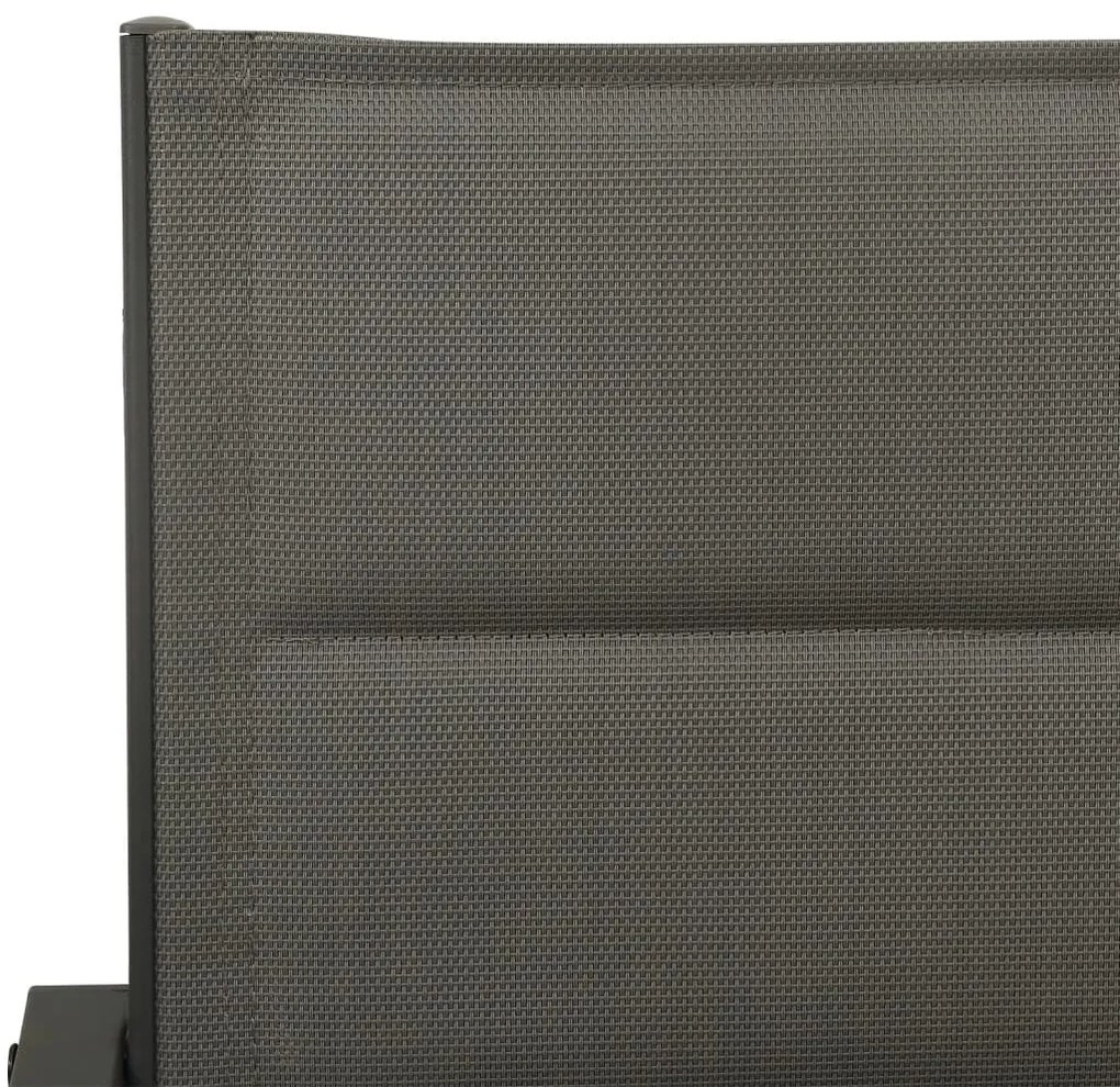 3 pcs conjunto de jantar para jardim aço e textilene preto