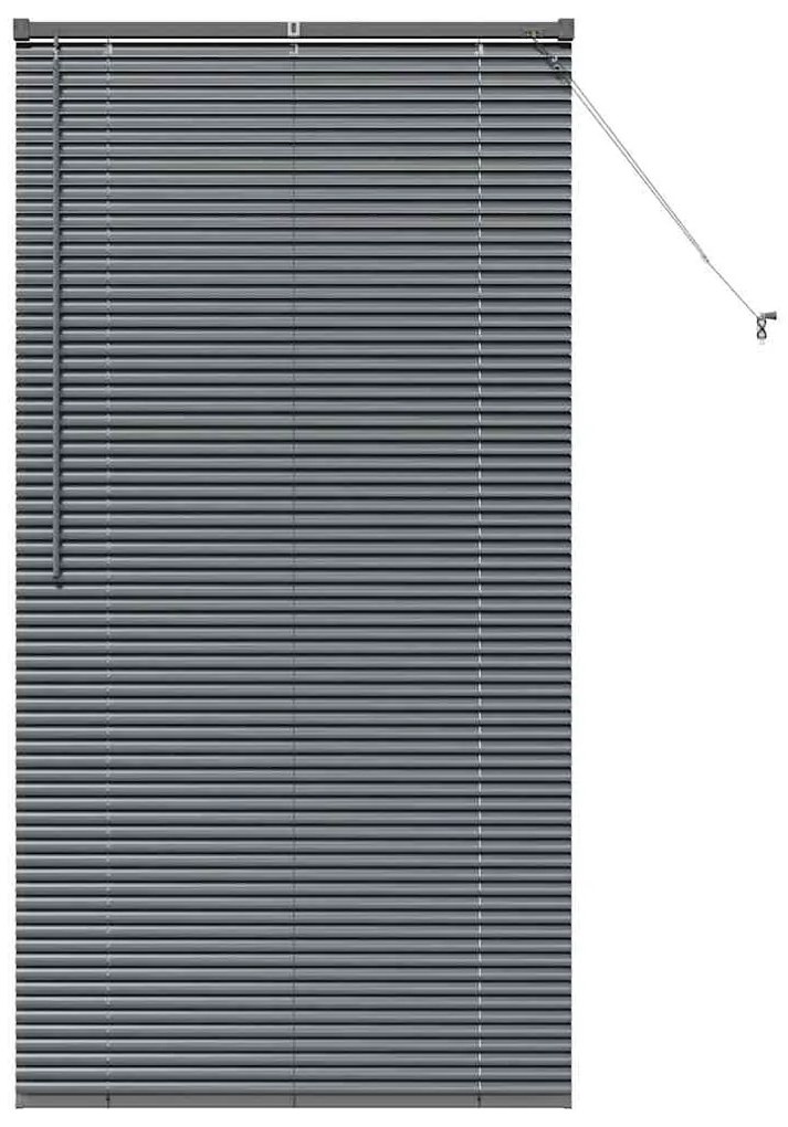 Persiana de Janela Cinzento-escuro 85 x 175 cm Alumínio
