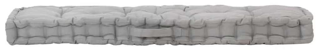 Almofadão p/ móveis de paletes algodão 120x40x7 cm cinzento