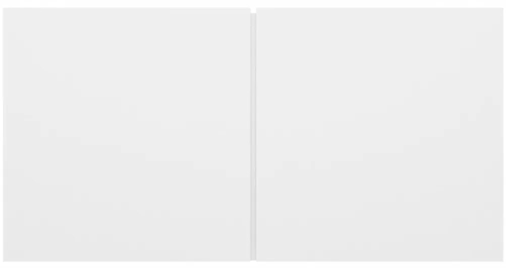 Conjunto móveis de TV 5 pcs madeira processada branco