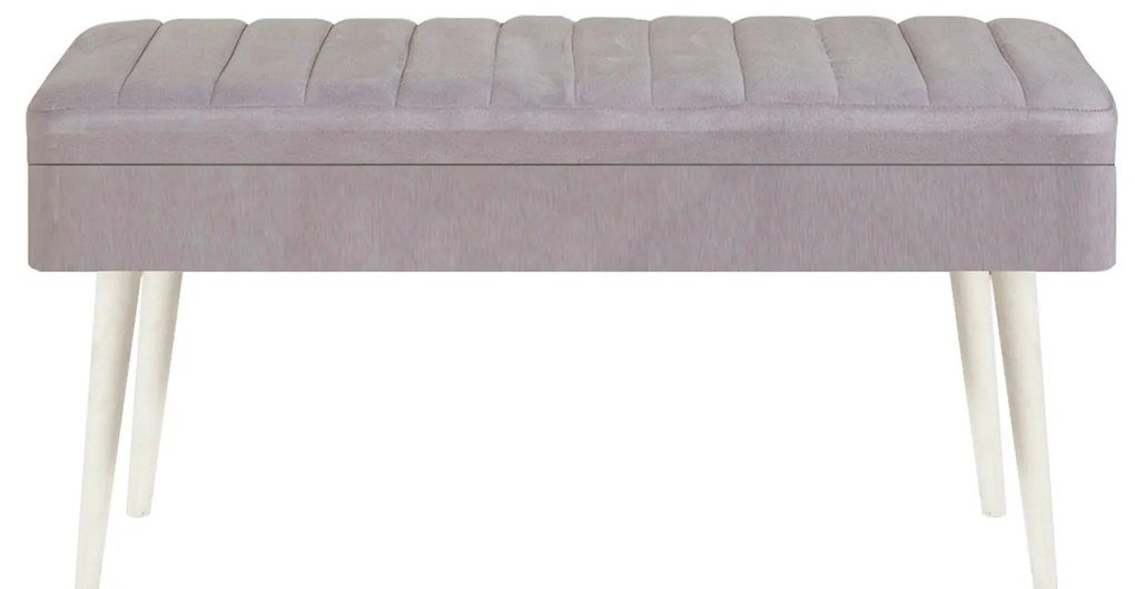 Conjunto de Mesa de Jantar Extensível e Cadeiras Vina – Branco e Cinze