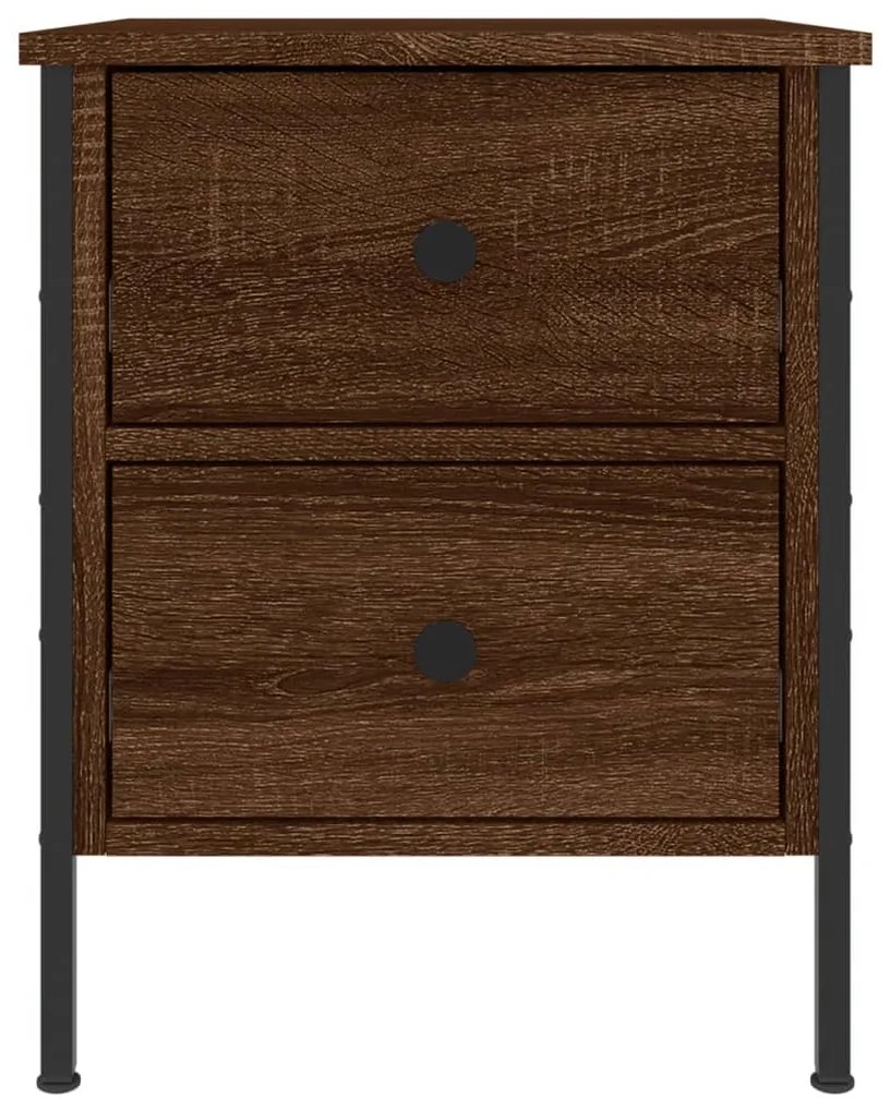Mesas de cabeceira 2 pcs derivados de madeira carvalho castanho