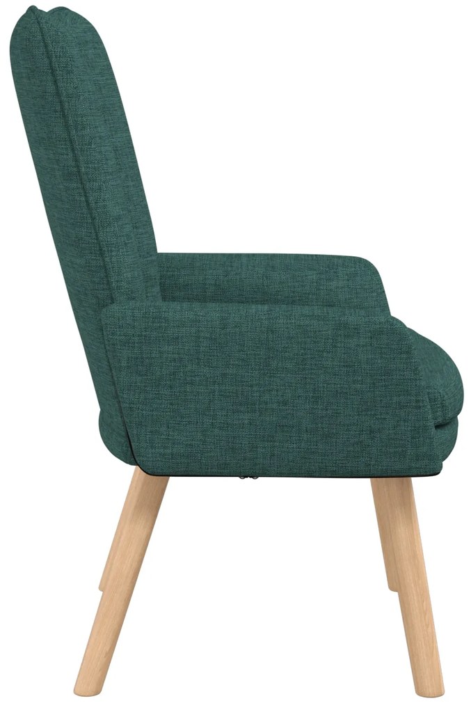 Cadeira Relaxante vidaXL Verde Escuro em Tecido