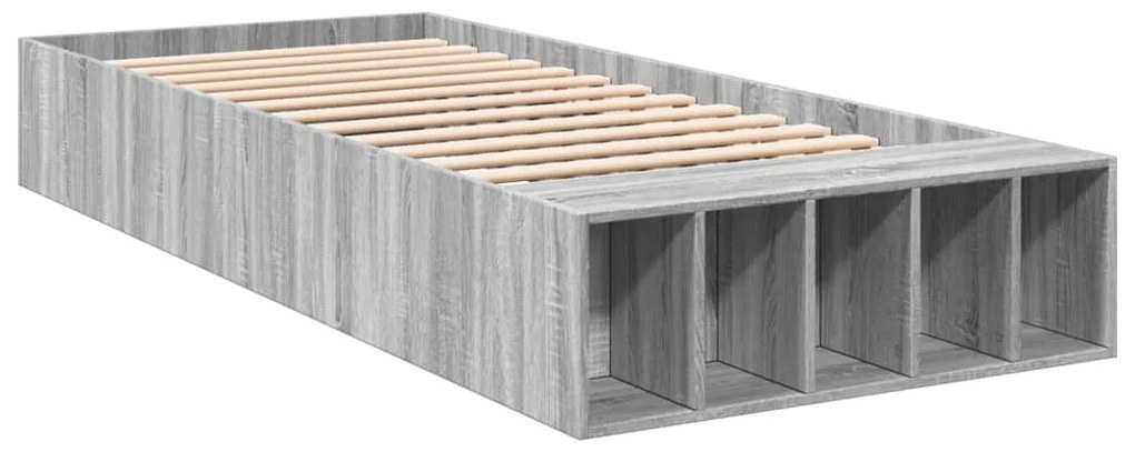 Estrutura cama 90x190 cm derivados de madeira cinzento sonoma