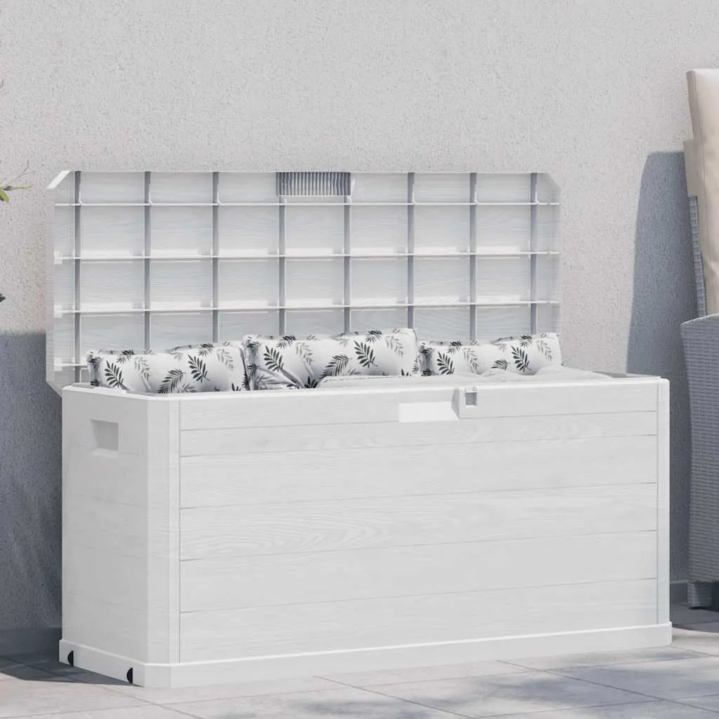 vidaXL Caixa de arrumação para jardim 280 L cinzento-claro