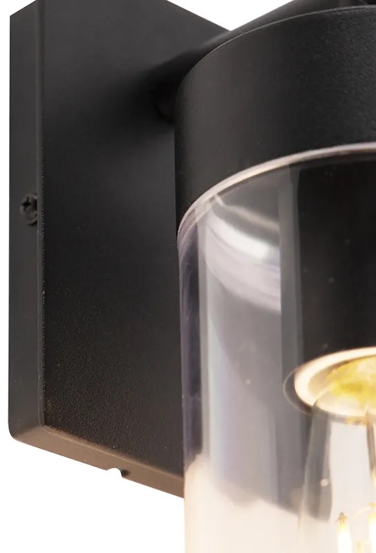 Candeeiro de parede exterior moderno inteligente preto com Wi-Fi ST64 - Rullo