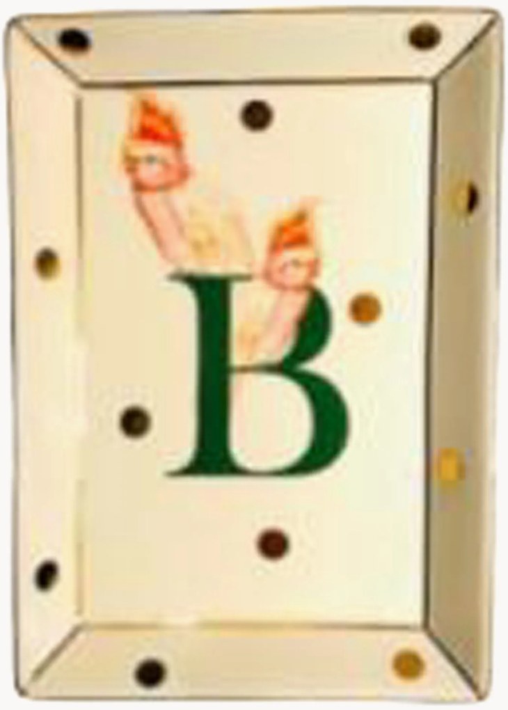 Bandeja decorativa em porcelana fine bone china Bird