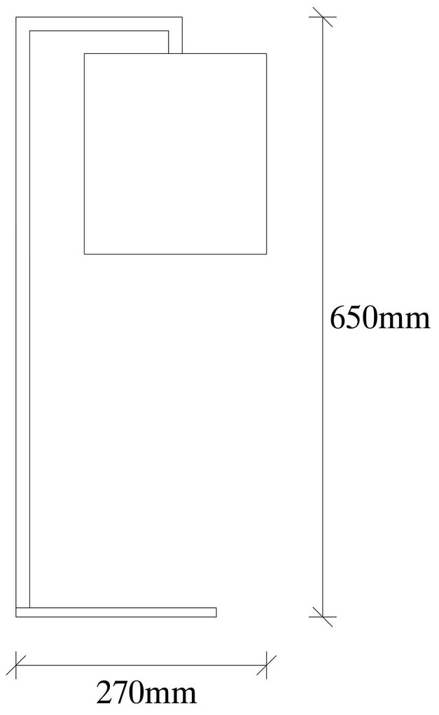 Candeeiro de Mesa Profil – Creme e Preto – 27 x 20 cm