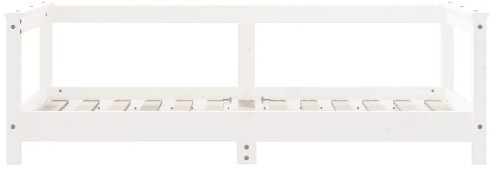 Estrutura de cama infantil 70x140 cm pinho maciço branco