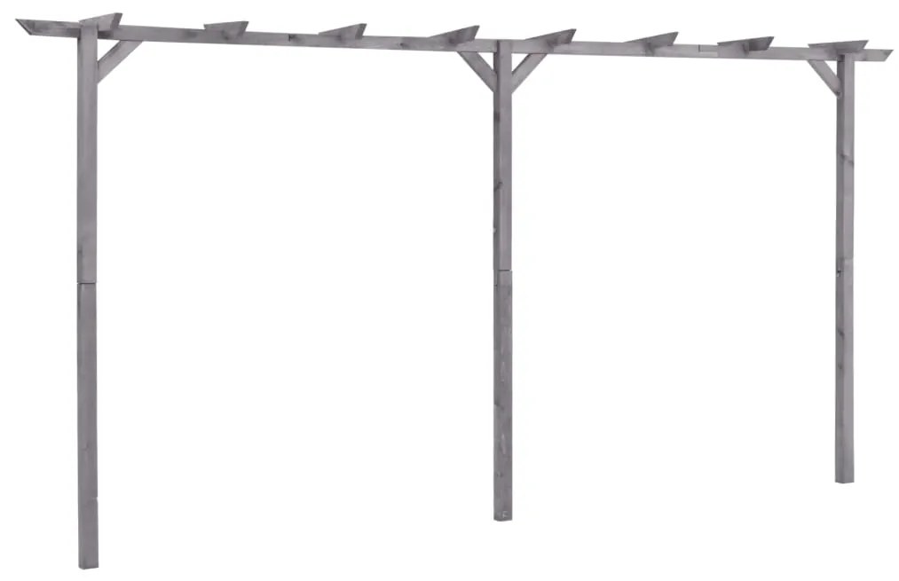 vidaXL Pérgola de jardim 400x40x205 cm pinho impregnado cinzento