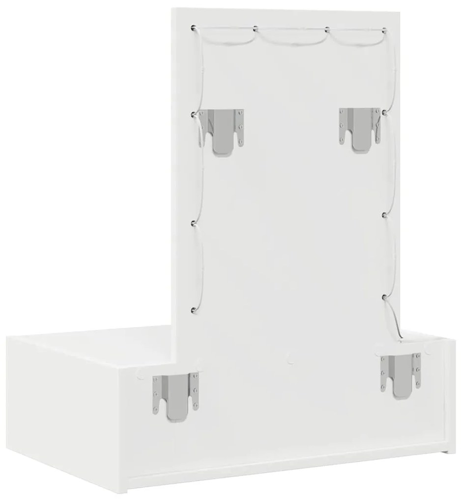 Mesa de Toucador Suspensa com Luzes LED - Branca