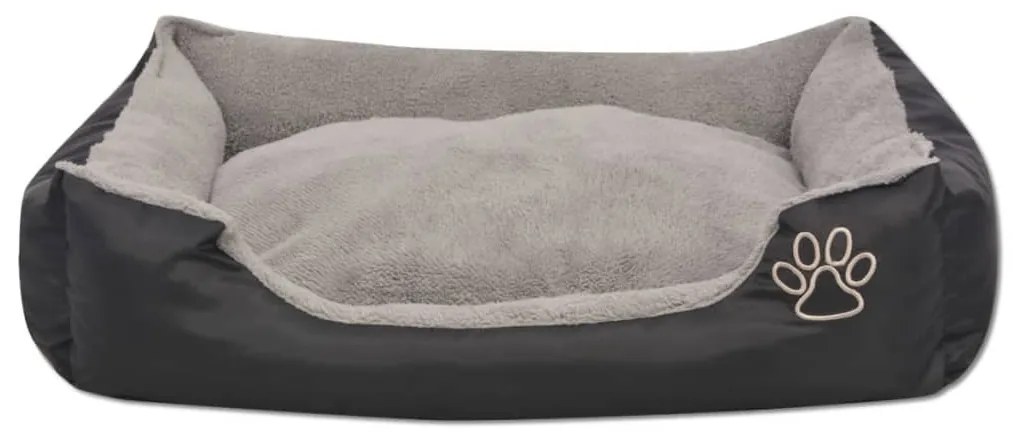 Cama para cães com almofada acolchoada tamanho S preto